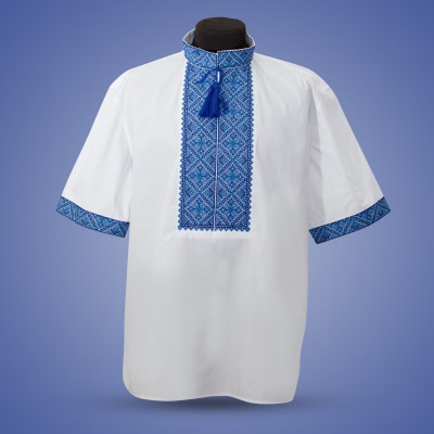 Embroidered shirt "Summer in Blue"